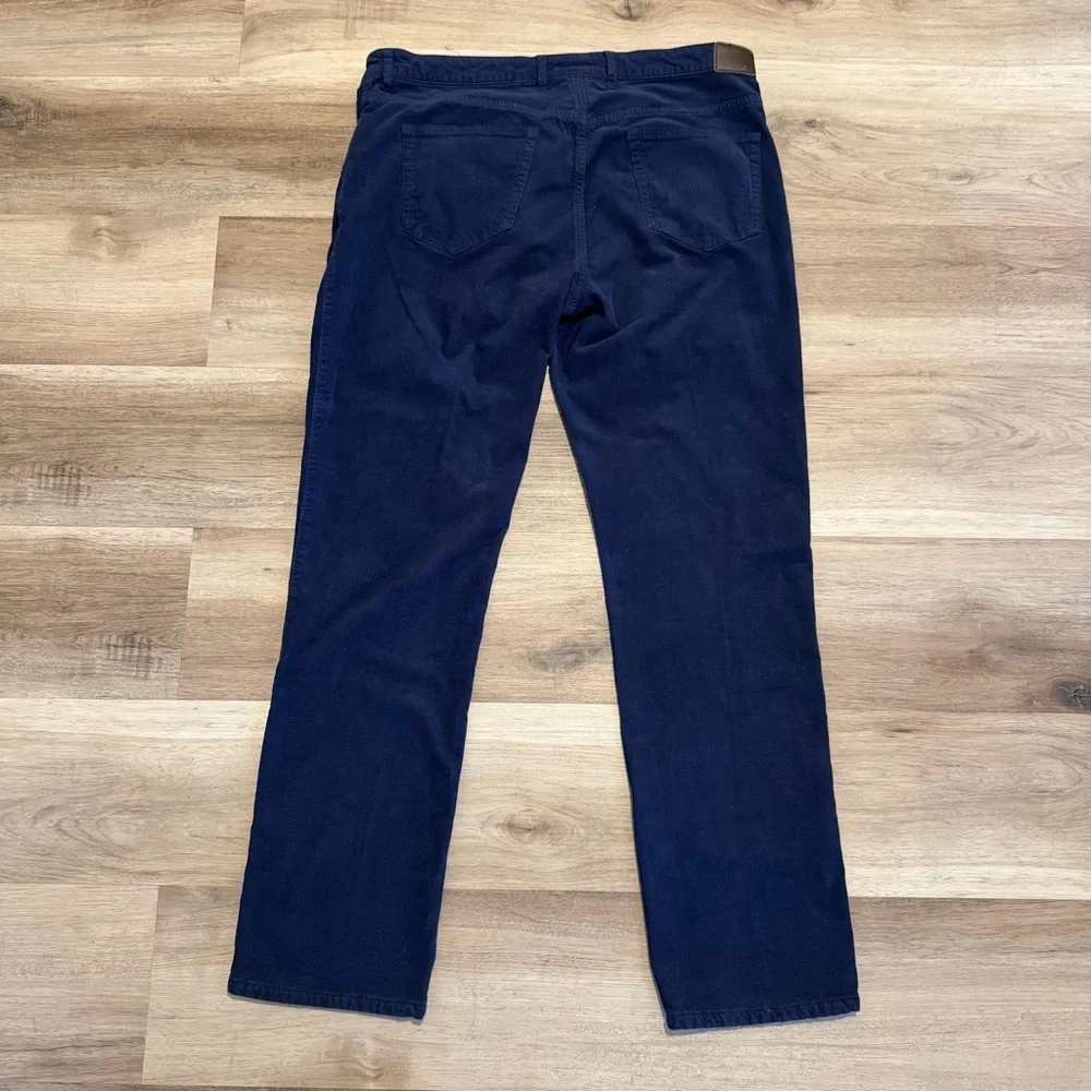 Peter Millar Pants Men's 36x32 Blue Superior Soft Corduroy Straight Leg Stretch
